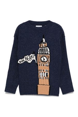 maglione in lana blu BURBERRY KIDS | 8109516C1172